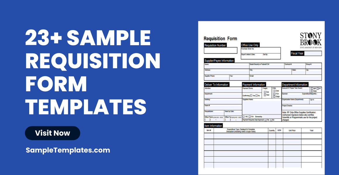 sample requisition form template