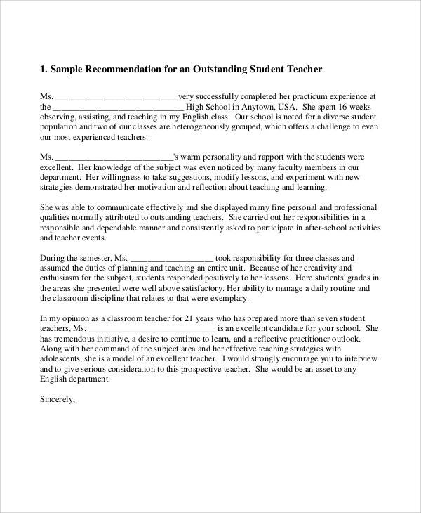 school teacher recommendation letter pdf