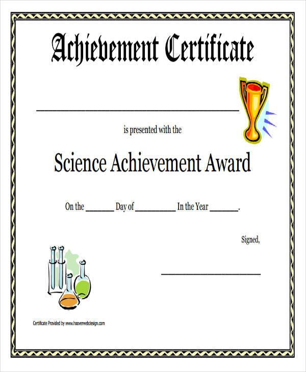 science achievement award certificate4