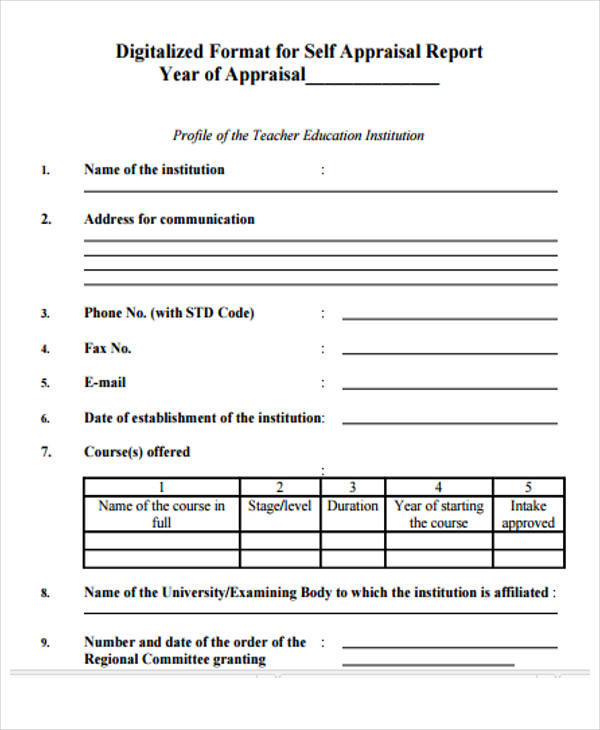 FREE 31 Sample Appraisal In PDF MS Word