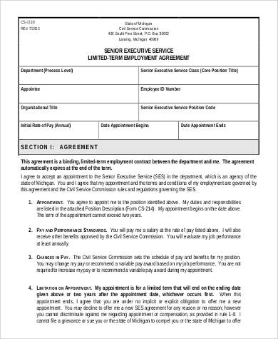 senior executive employment agreement