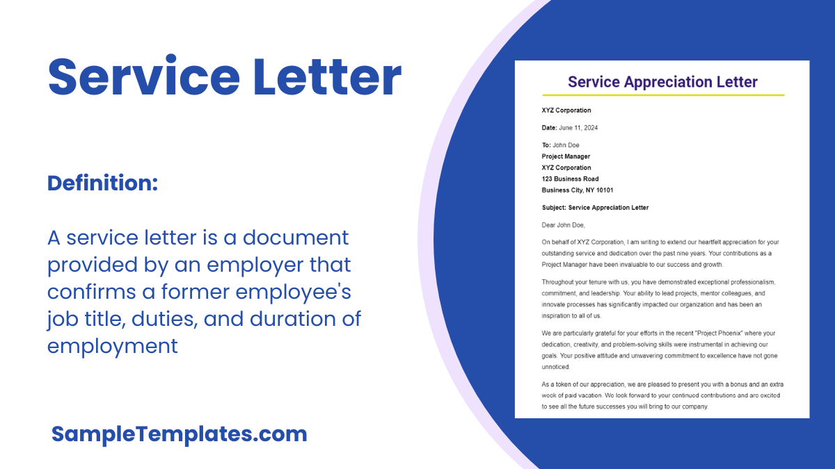 Service Letter