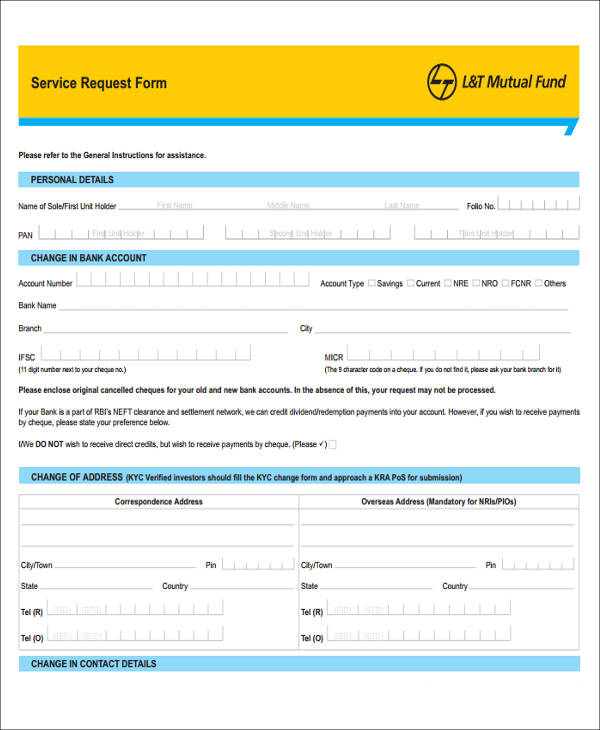 service request form pdf