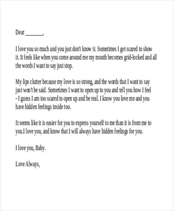 Free 35 Love Letter Templates In Pdf Ms Word