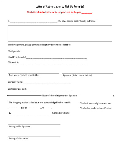 Authorization letter pdf