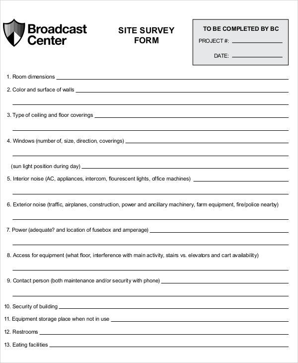 site security survey form