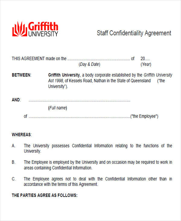 staff confidentiality agreement form1