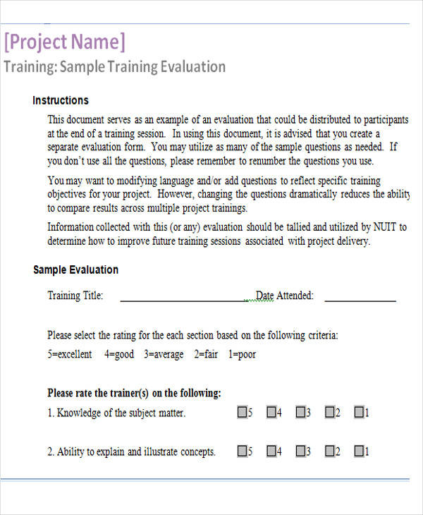 staff training survey form