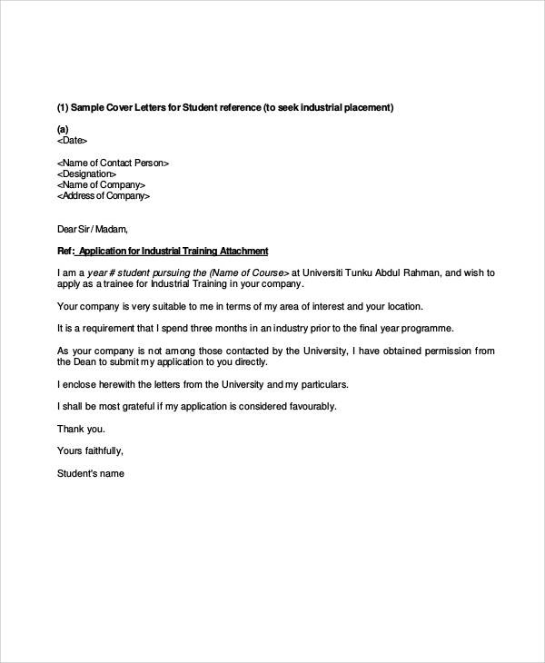 Application Letter For Attachment Job At Mesa