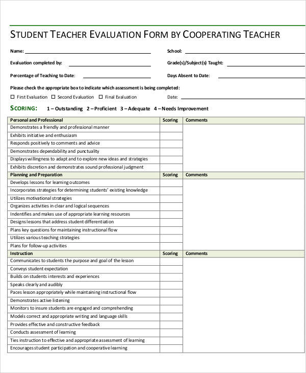 student evaluation form for teachers1