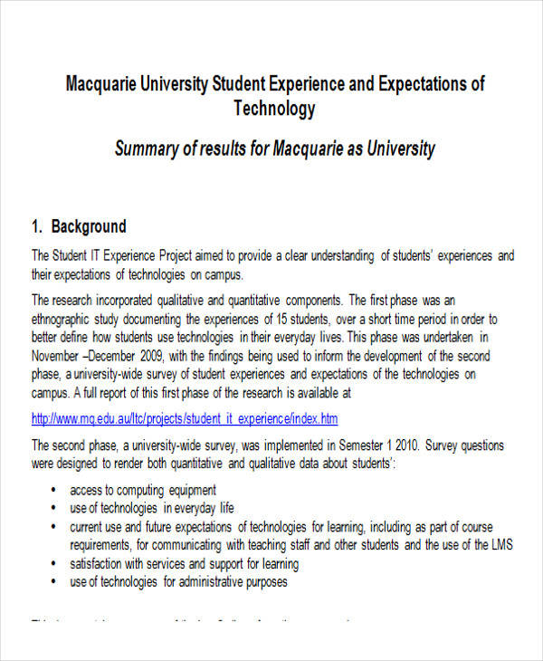 student experiences survey form