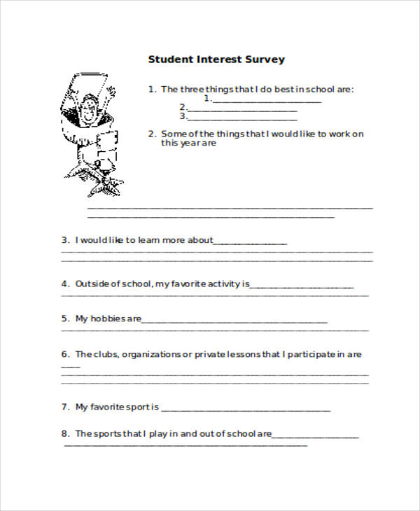 student interest survey form3
