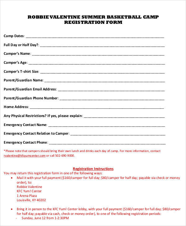 FREE 52 Registration Forms In PDF