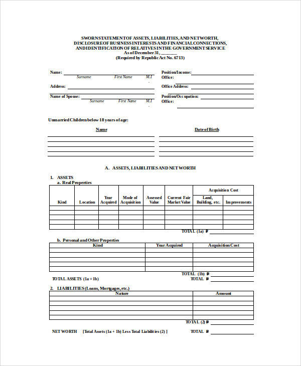 26+ Sample Statement Forms in Doc  Sample Templates