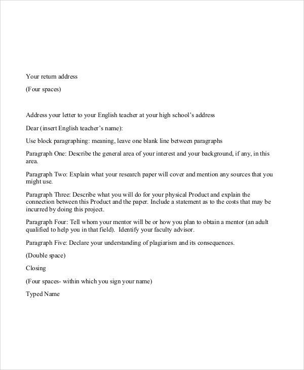teacher letter of intent format