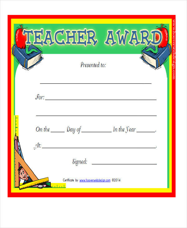 teacher appreciation award certificate1