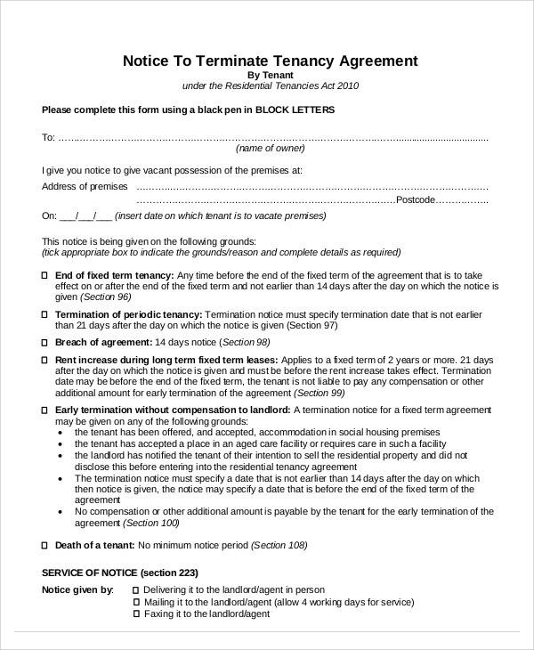 tenancy agreement termination letter2