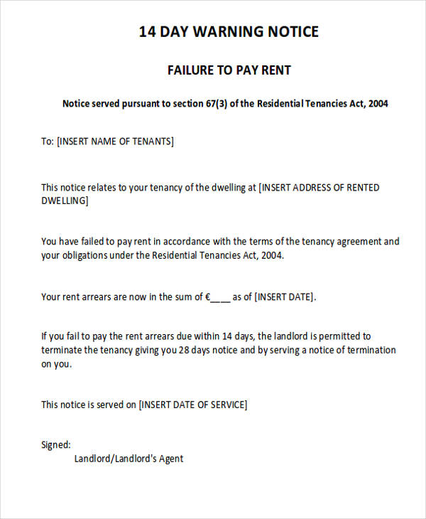 tenant warning notice form2