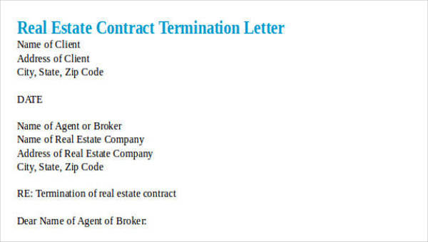 Real Estate Contract Cancellation Letter Sample from images.sampletemplates.com