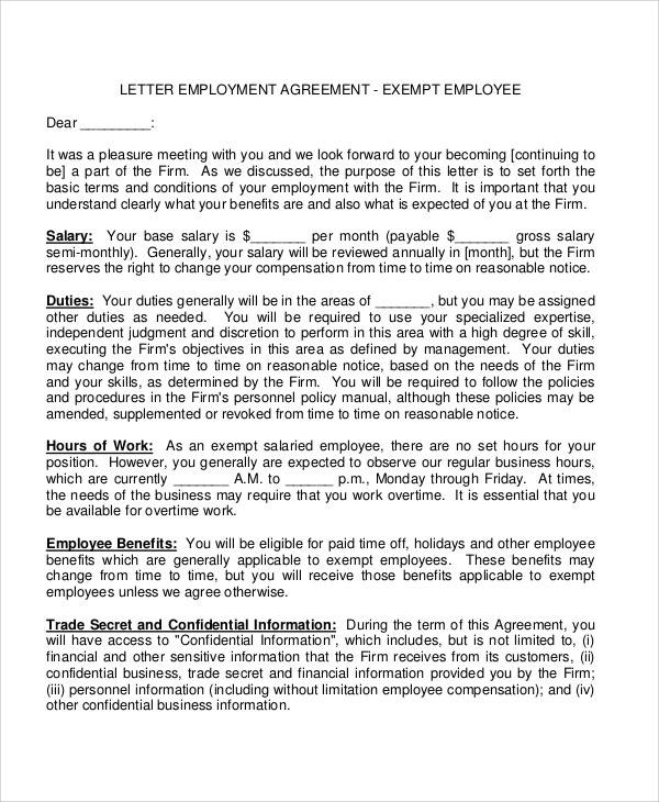 termination of employment agreement letter