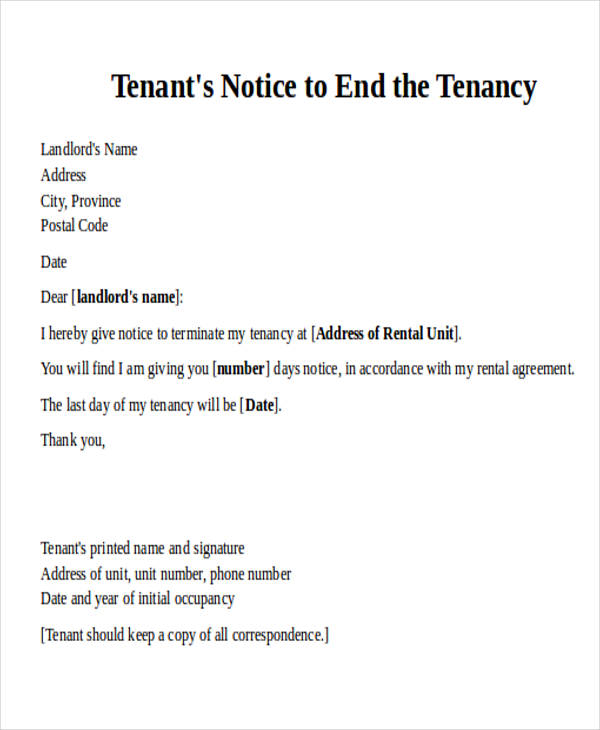 termination of rental agreement letter2