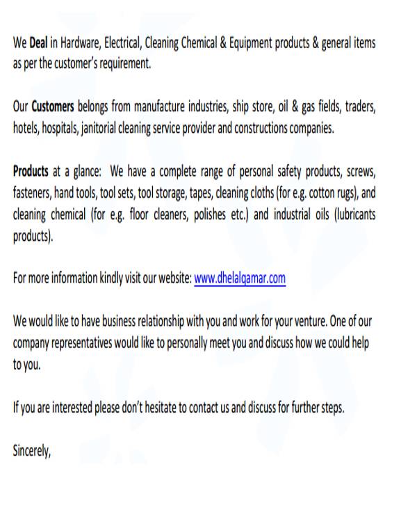 trading company introduction letter