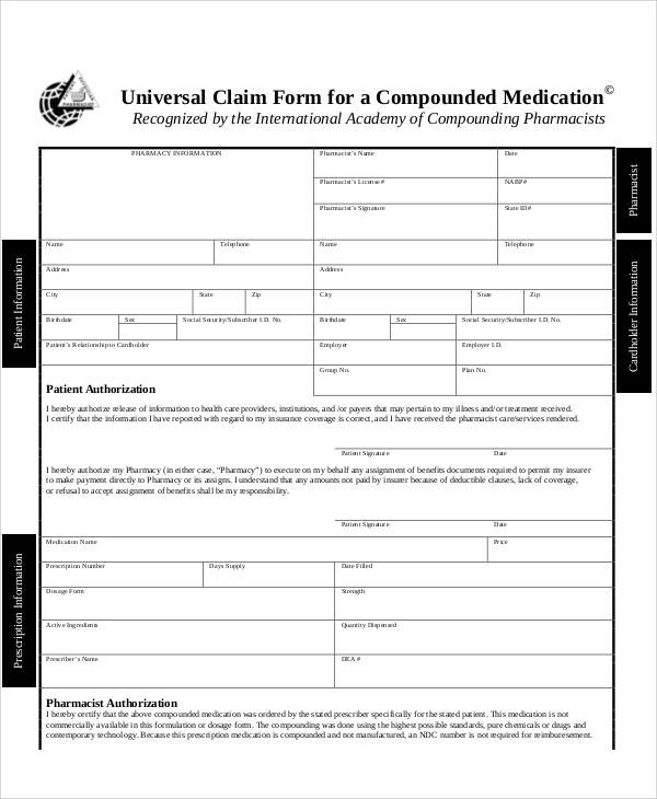 universal compound claim form