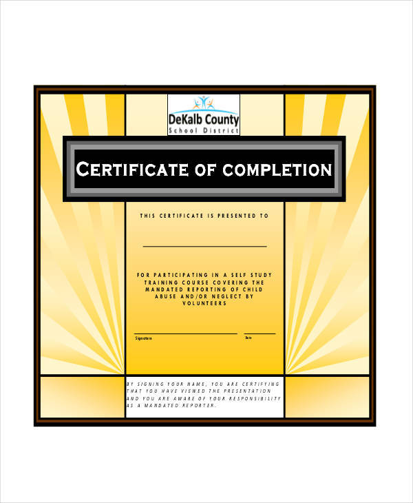 volunteer training certificate pdf
