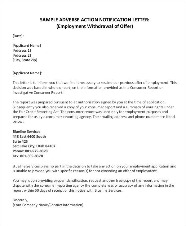 of template letter- offer employment withdrawal of of acceptance withdraw Jose.mulinohouse.co job   offer