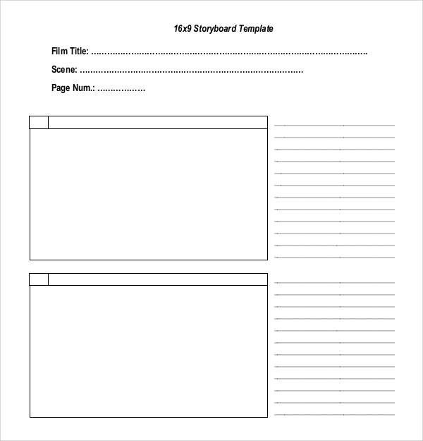 16x9 storyboard template