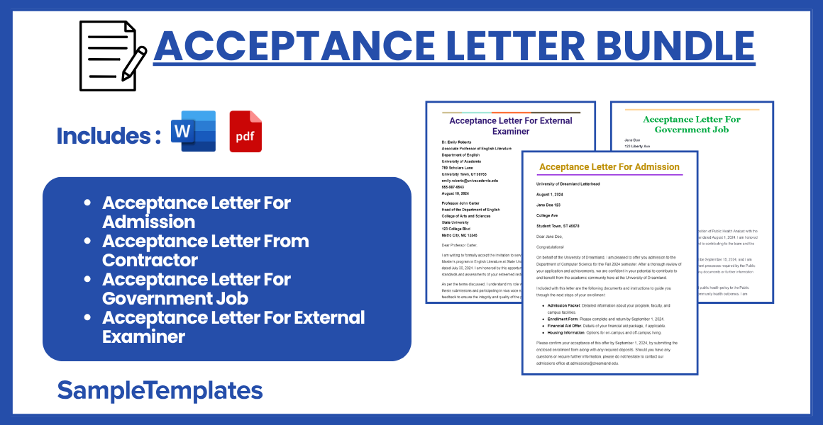 acceptance letter bundle
