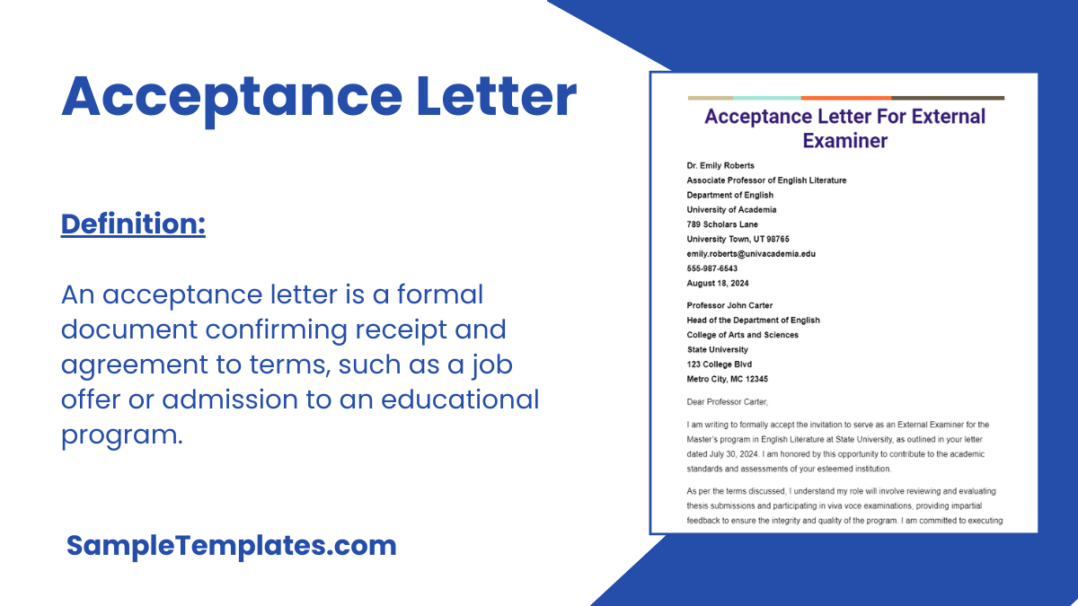 Acceptance Letter