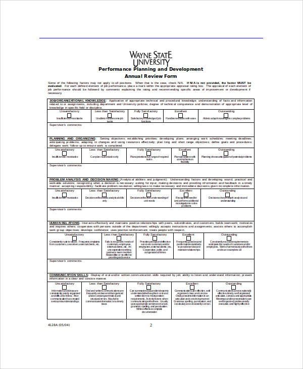 annual performance appraisal form1