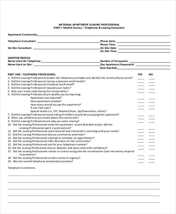 Apartment Market Survey Template Excel HQ Printable Documents