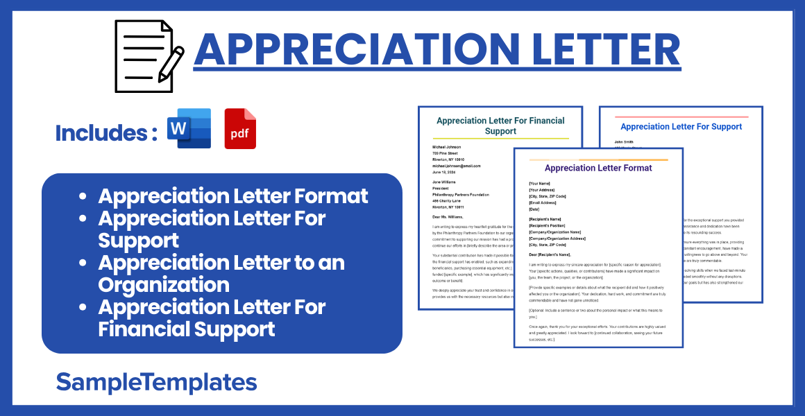 appreciation letter bundle