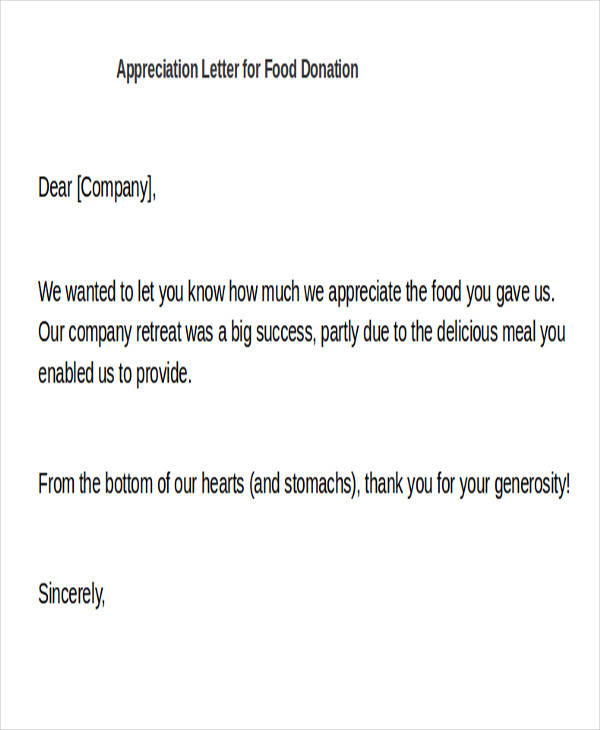 appreciation letter for food donation1