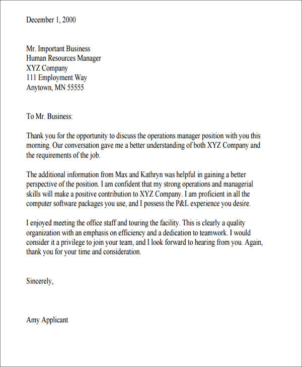Team Appreciation Letter
