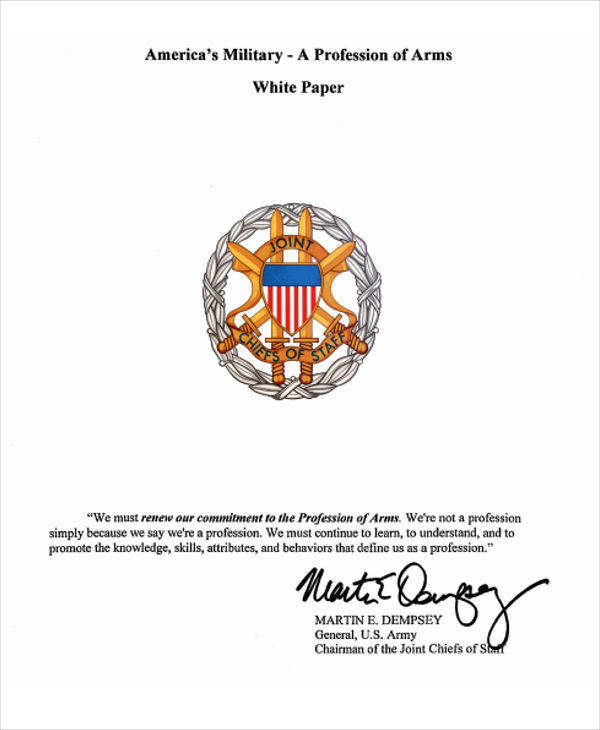 army profession white paper