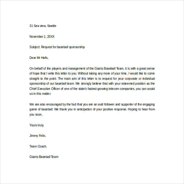 letter you thank quick response You Sponsor Letters Thank   29 Sample Word  PDF,