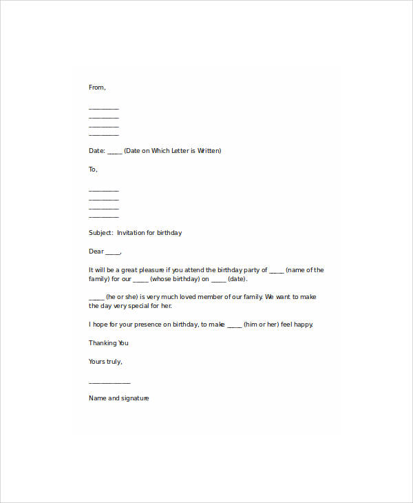 FREE 38 Invitation Letter Templates In PDF Google Docs Pages MS Word