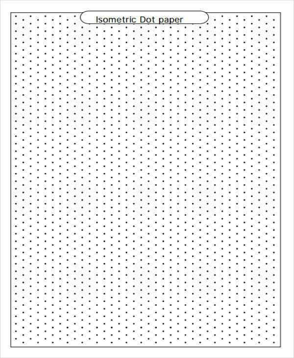 blank isometric dot paper