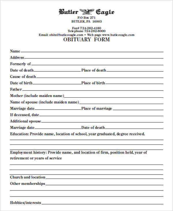 blank obituary form1