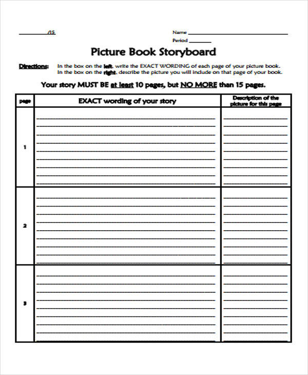 book storyboard