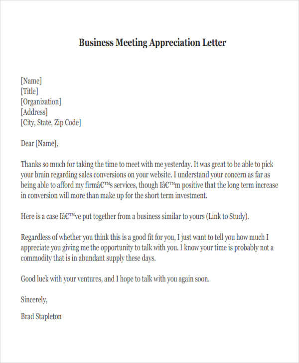 FREE 53+ Appreciation Letter Templates in PDF