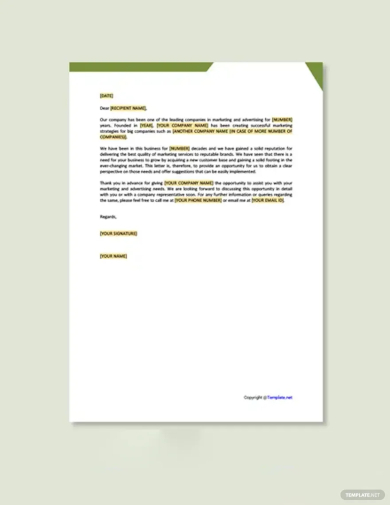 business sales proposal letter template
