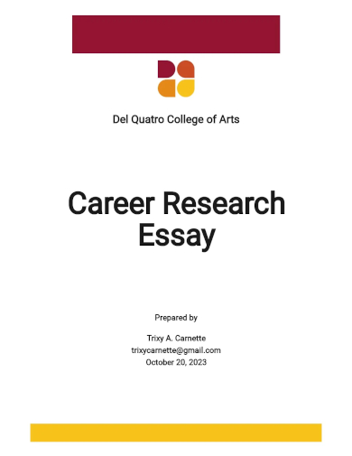 career research paper essay template