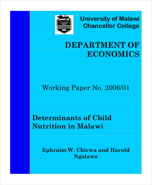 children nutrition paper