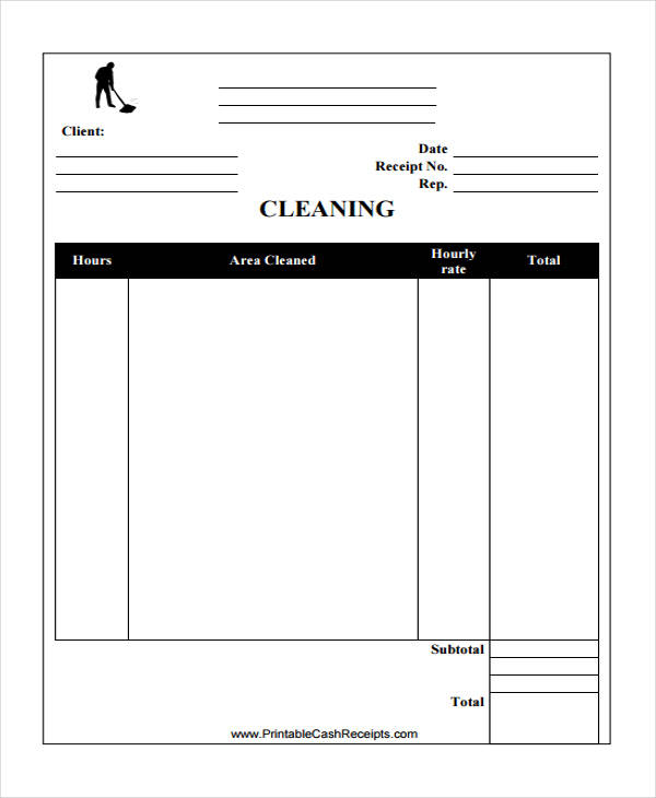 cleaning service invoice professional