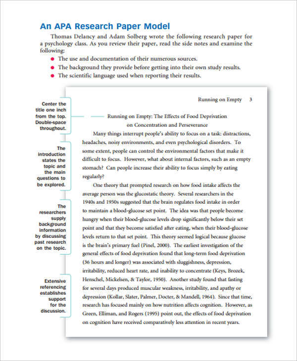 College Level Research Paper Sample