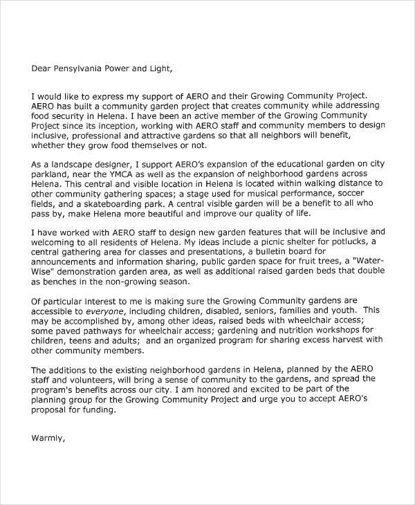 community garden letter